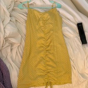 Yellow polka dot dress